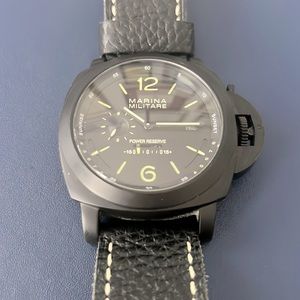 Black steel Marina Militare “homage” watch with Seagull automatic movement